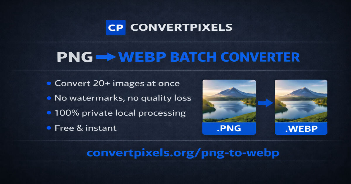 PNG to WebP Converter - Free Batch Online Tool